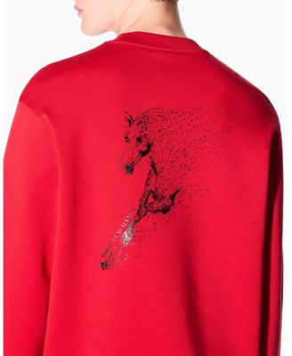 Men's Lunar New Year Back Graphic Crew Neck Sweatshirt
