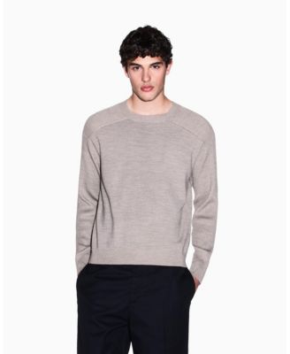 Men's Wool Cotton Blend Crew Neck Sweater