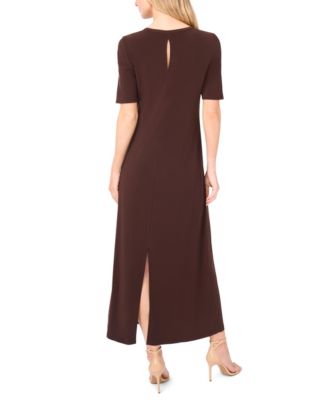 Women's Elbow-Sleeve Maxi Dress