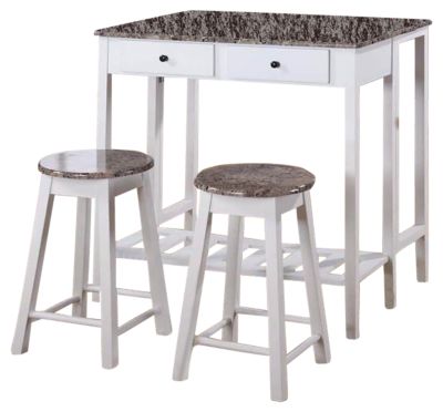 Pub Table Set Dining Table and 2 Stools
