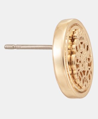 Gold-Tone Pearl, Coin And Hoop Earrings, 3-Piece Set 