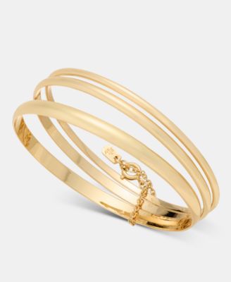 Gold-Tone Logo Bangle Bracelets, 3-Piece Set