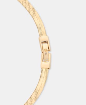 Herringbone Chain 17" Collar Necklace