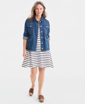 Women's Striped Lace-Up Sleeveless Dress