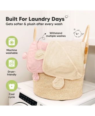 2pk Snuggle Baby Towels with Hood for Newborn Girls, Boys, Toddlers, Soft & Absorbent Hooded Baby Bath Towels