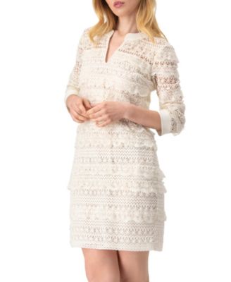 Women's Natural Lace Mini Dress