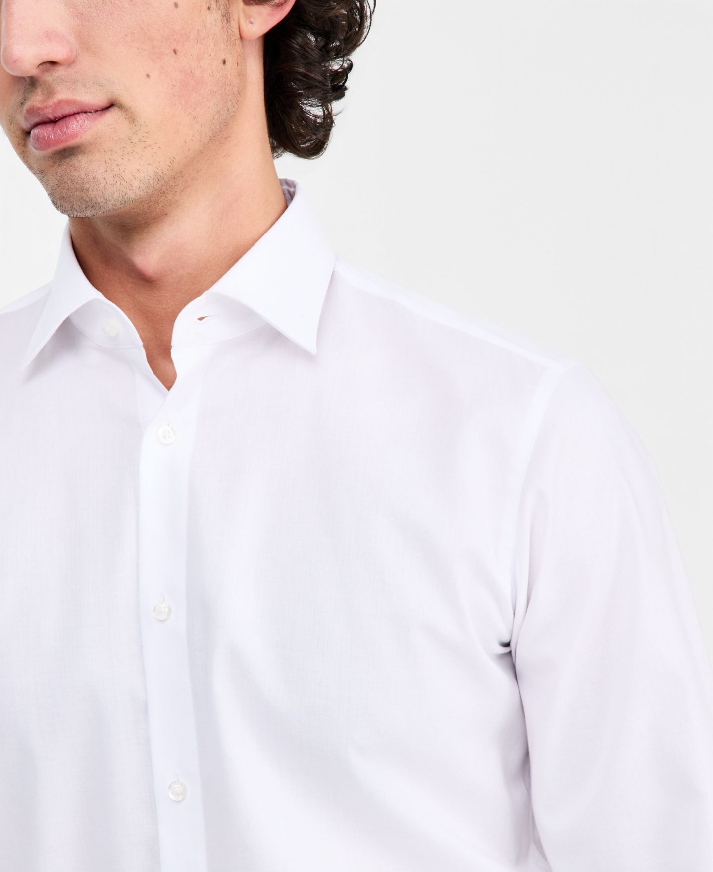 Мужская рубашка Hugo Boss Valerio Long Sleeve Button-Front Geo Print, цвет: Белый — фото 3