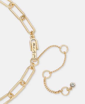 Logo Pave Link Collar Necklace