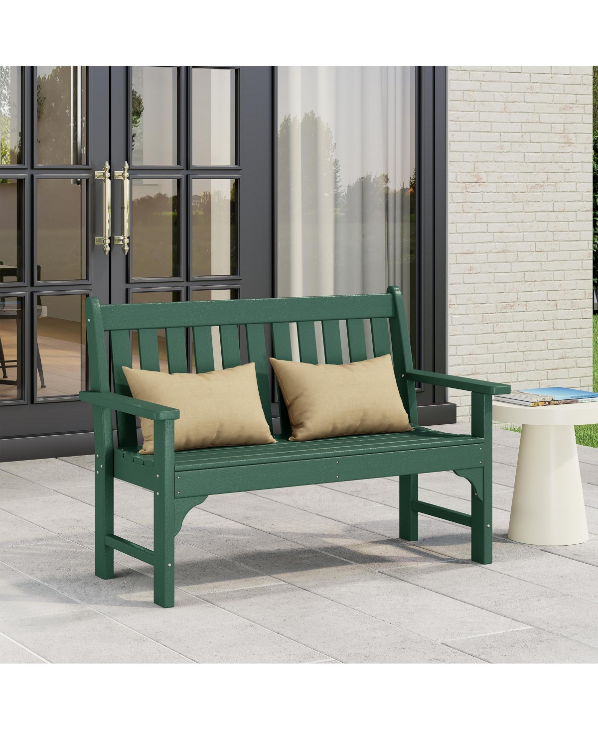 WestinTrends Outdoor 2-Person All-Weather Hdpe Front Porch Garden Bench