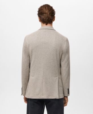 Men's Slim Fit Flecked Wool Blazer