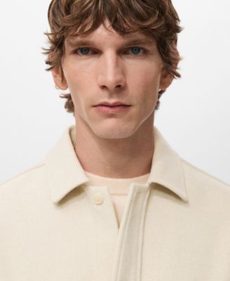 Men's Buttons Wool Overshirt