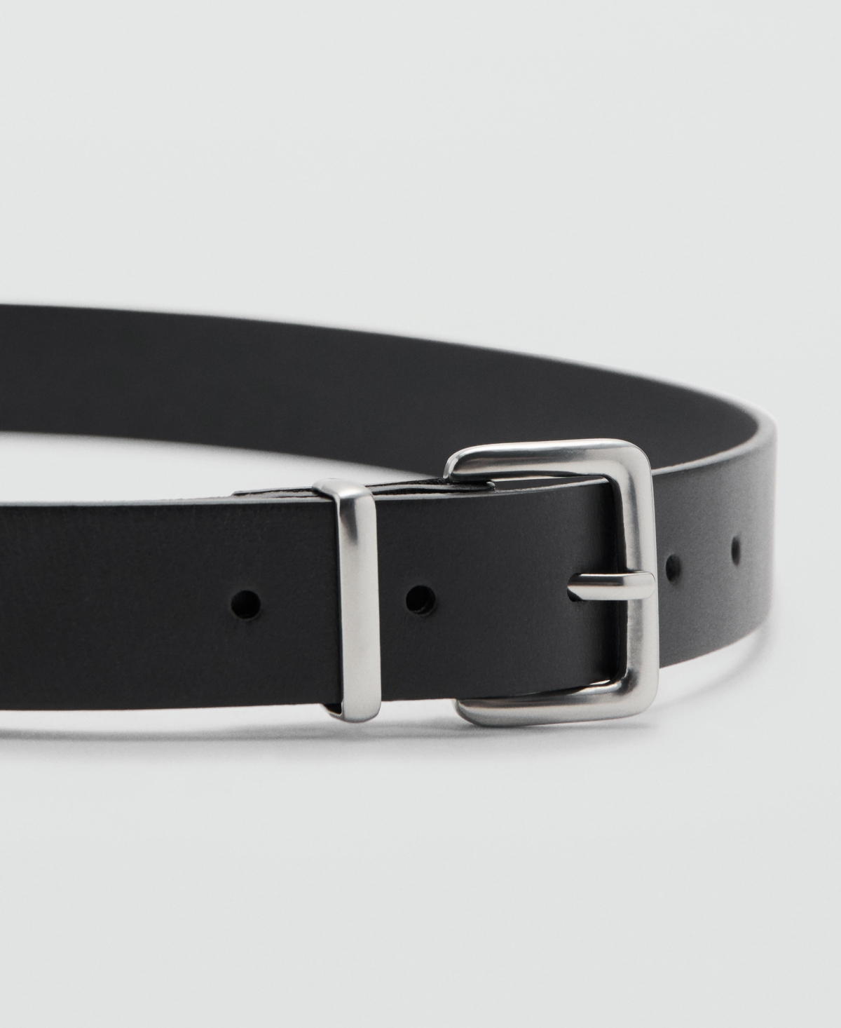 Mango Men's Buckle Leather Belt