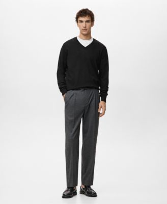 Men's Merino Wool V-Neck Sweater