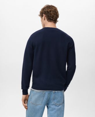 Men's Micro Structured Cotton Knitted Sweater