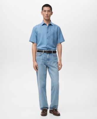 Men's Short Sleeved Cotton Shirt