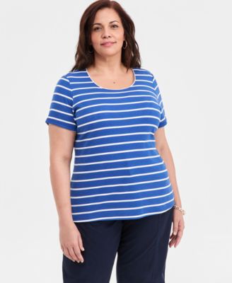 Women's Plus Size Short-Sleeve Scoop-Neck Top