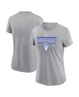 Women's Dark Heather Gray Los Angeles Rams 2025 NFC Conference Champs Locker Room Trophy Collection T-Shirt