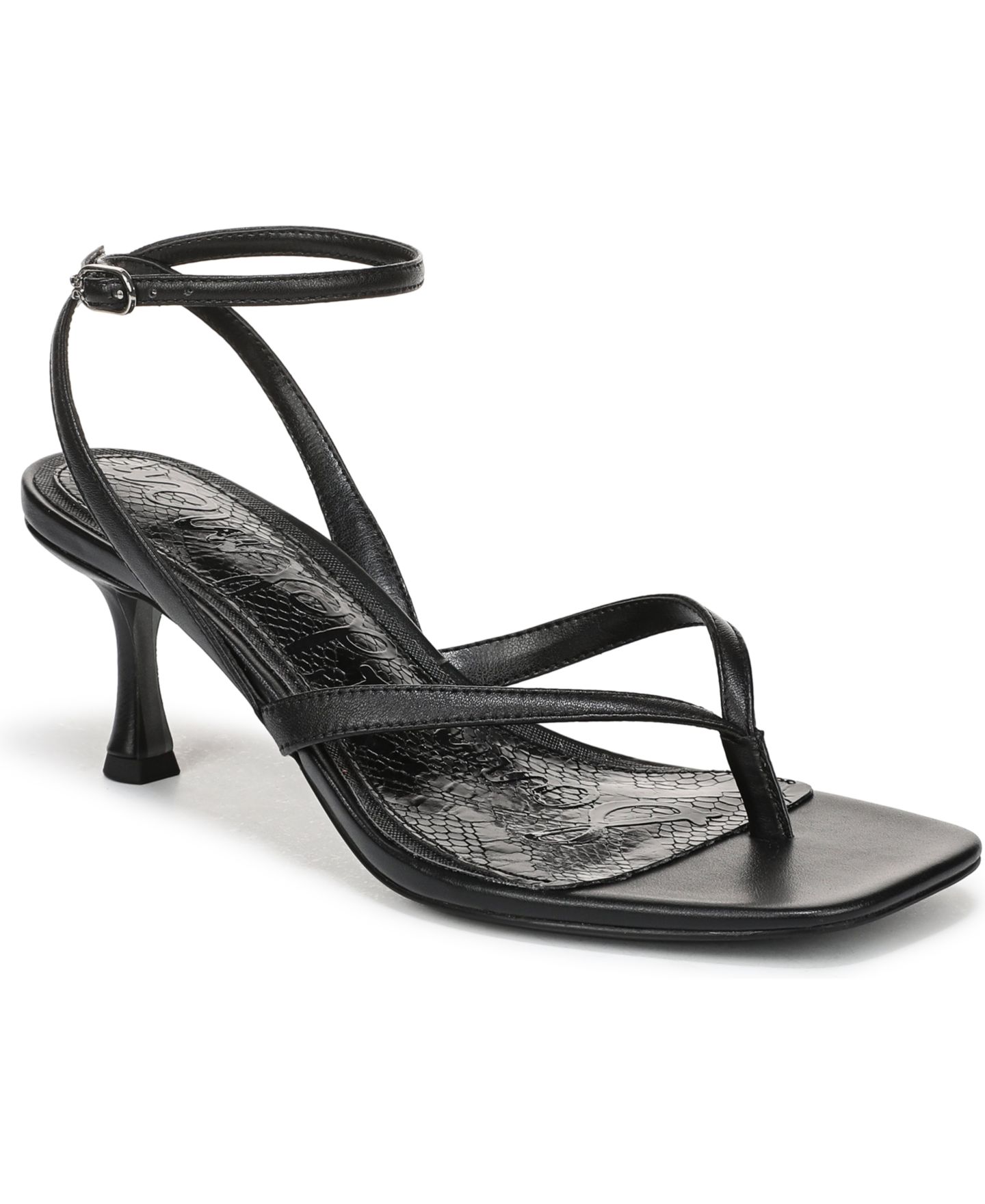 Женские сандалии Sam Edelman Pax Strappy Dress Sandals, цвет: Чёрный кожаный — фото 1