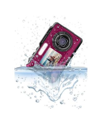 Minolta MN60WP Waterproof Dual Screen Digital Camera, Magenta