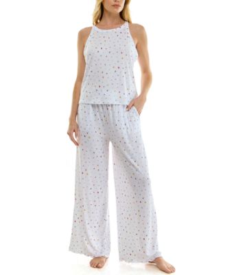 Women's High Neck Tank Top & Pants, 2-Piece Set