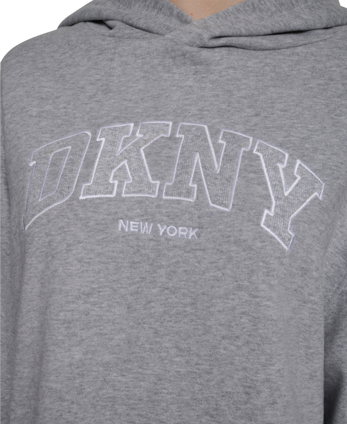 Dkny Sport Women's 3D Puff Applique Varsity Logo Oversized Hoodie