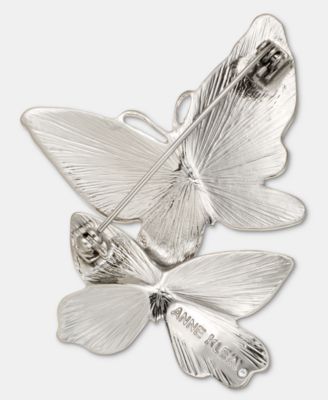 Pav&eacute; Double Butterfly Pin 