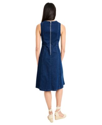 Women's Sleeveless Crew Neck Midi Dress