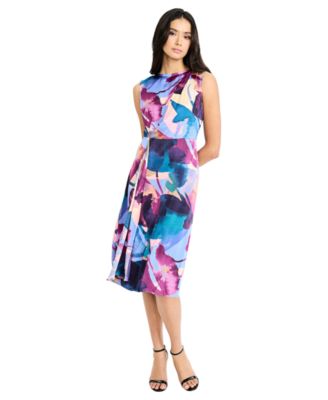 Women's Boat Neck Midi Dress