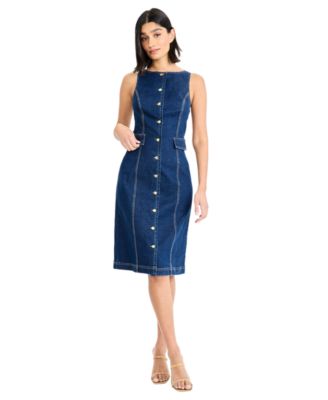 Women's Sleeveless Button Detail Dress