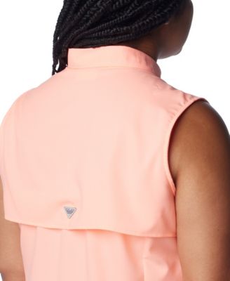 Plus Size PFG Tamiami Button-Front Sleeveless Top