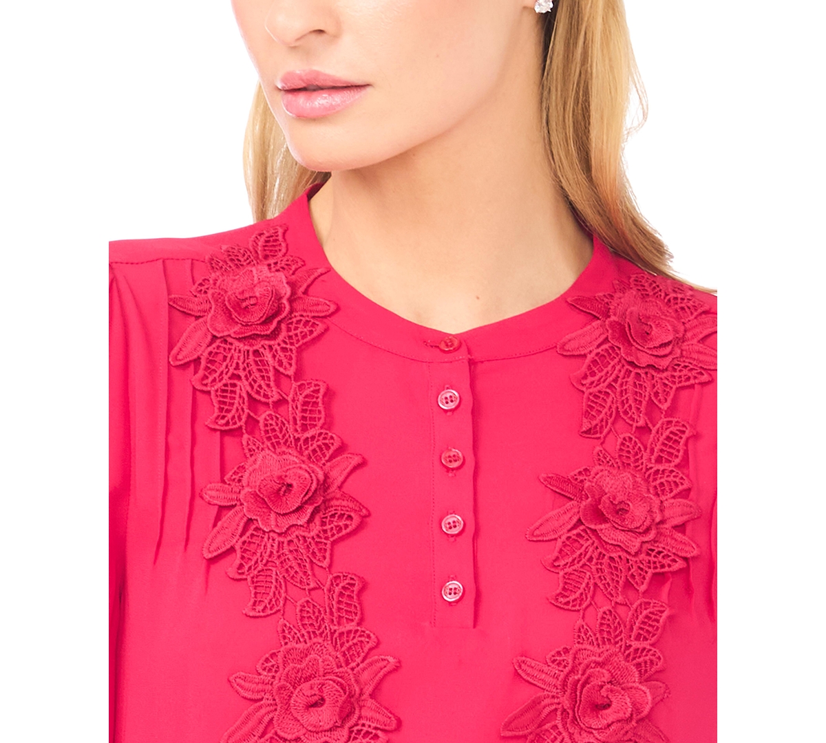 CeCe Women's Crewneck Long-Sleeve Top