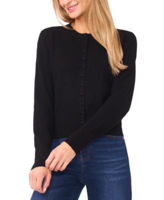 Women's Crewneck Long-Sleeve Cardigan
