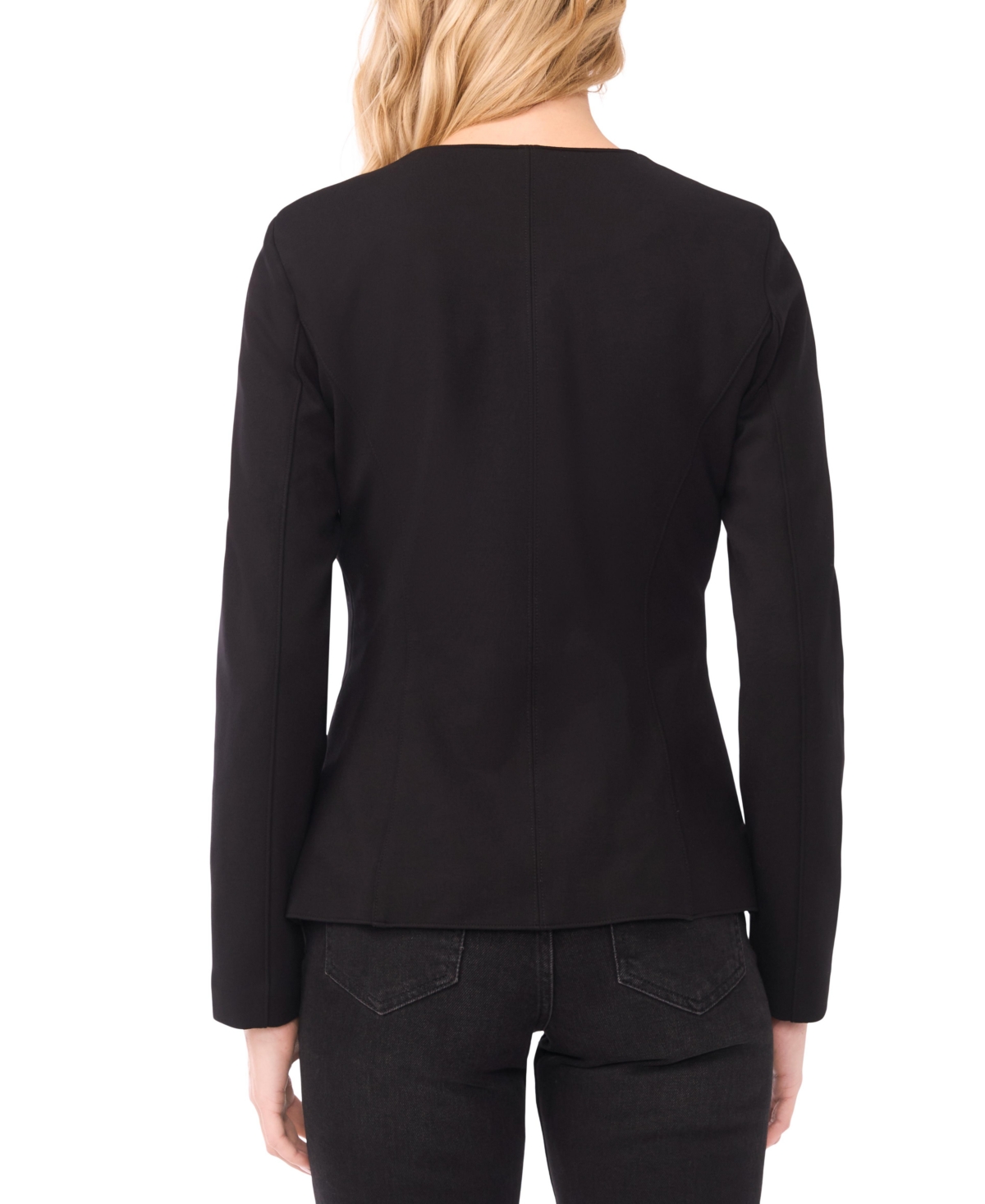 CeCe Women's Shaped Crewneck Long-Sleeve Jacket