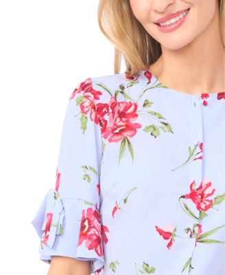 Women's Crewneck Flounce Sleeve Top