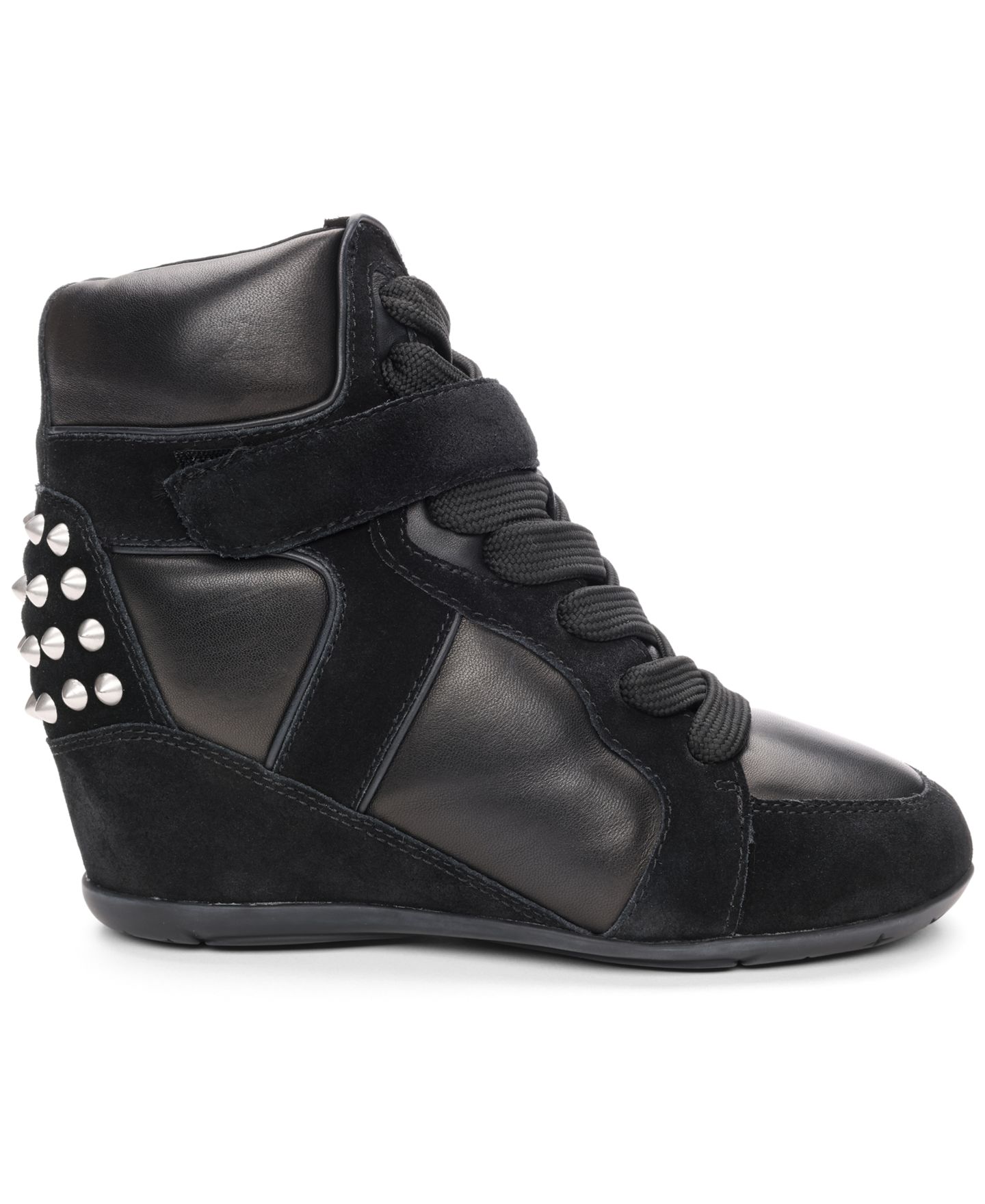 Женские кроссовки ASH Bopster Lace-Up Wedge, цвет: Чёрный — фото 2