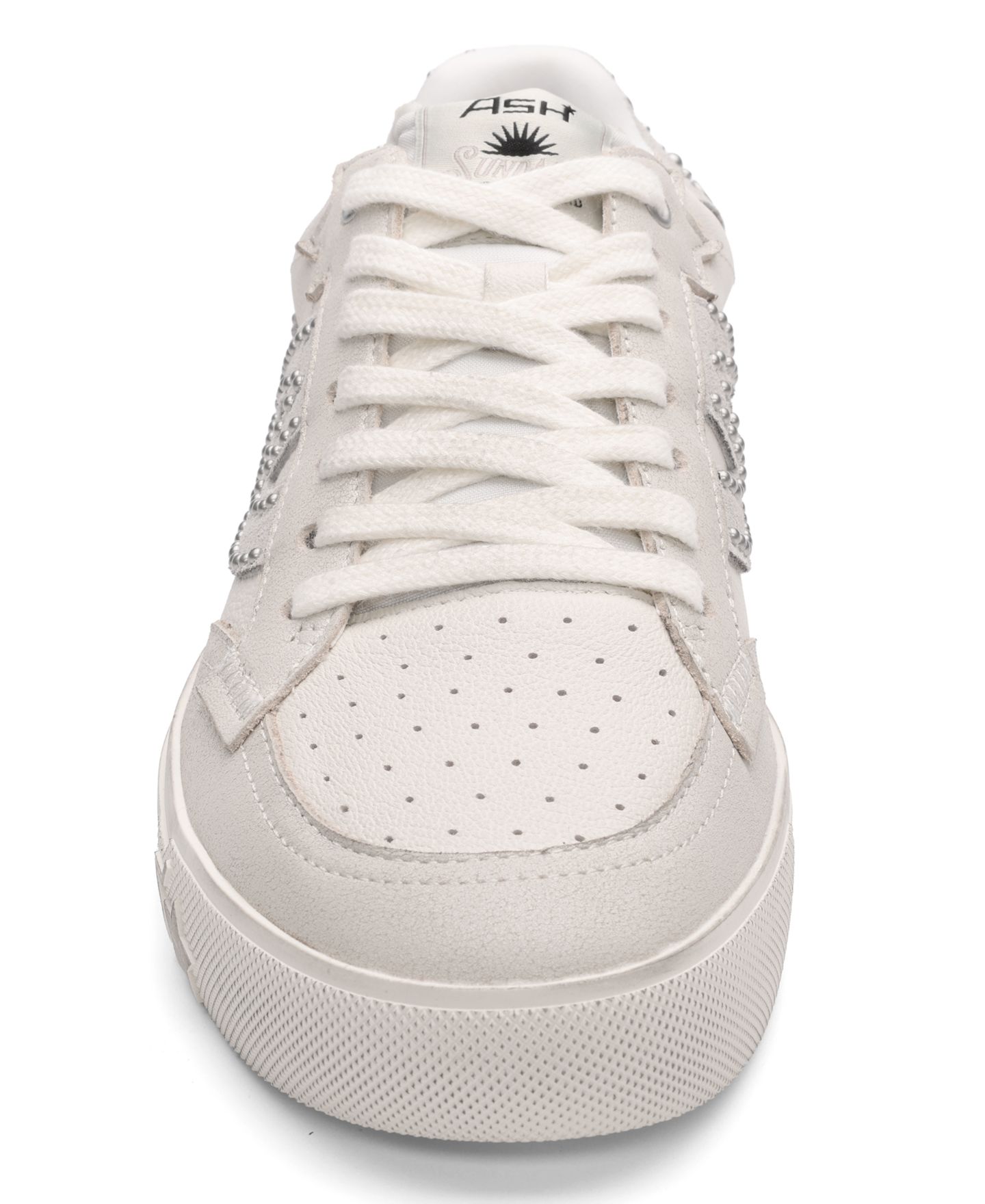 Женские кроссовки ASH Moonlight Studs Lace-Up, цвет: Бежевый белый / Серый — фото 6