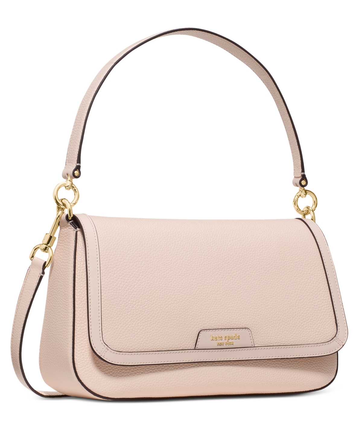 Kate Spade New York Hudson Small Pebbled Leather Flap Shoulder Bag