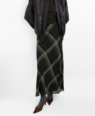 Women's Checked Long Skirt
