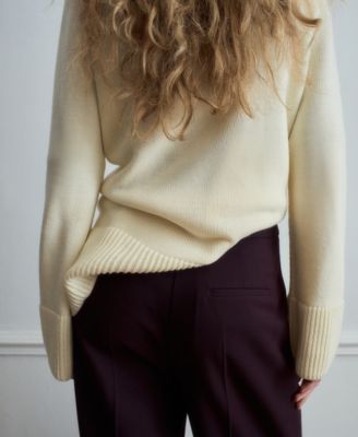 Women's Wide-Leg Mid-Rise Pleated Pants