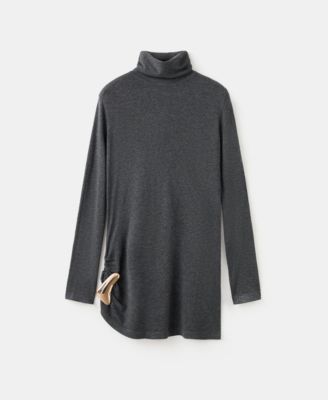 Women's Brooch Turtleneck Sweater