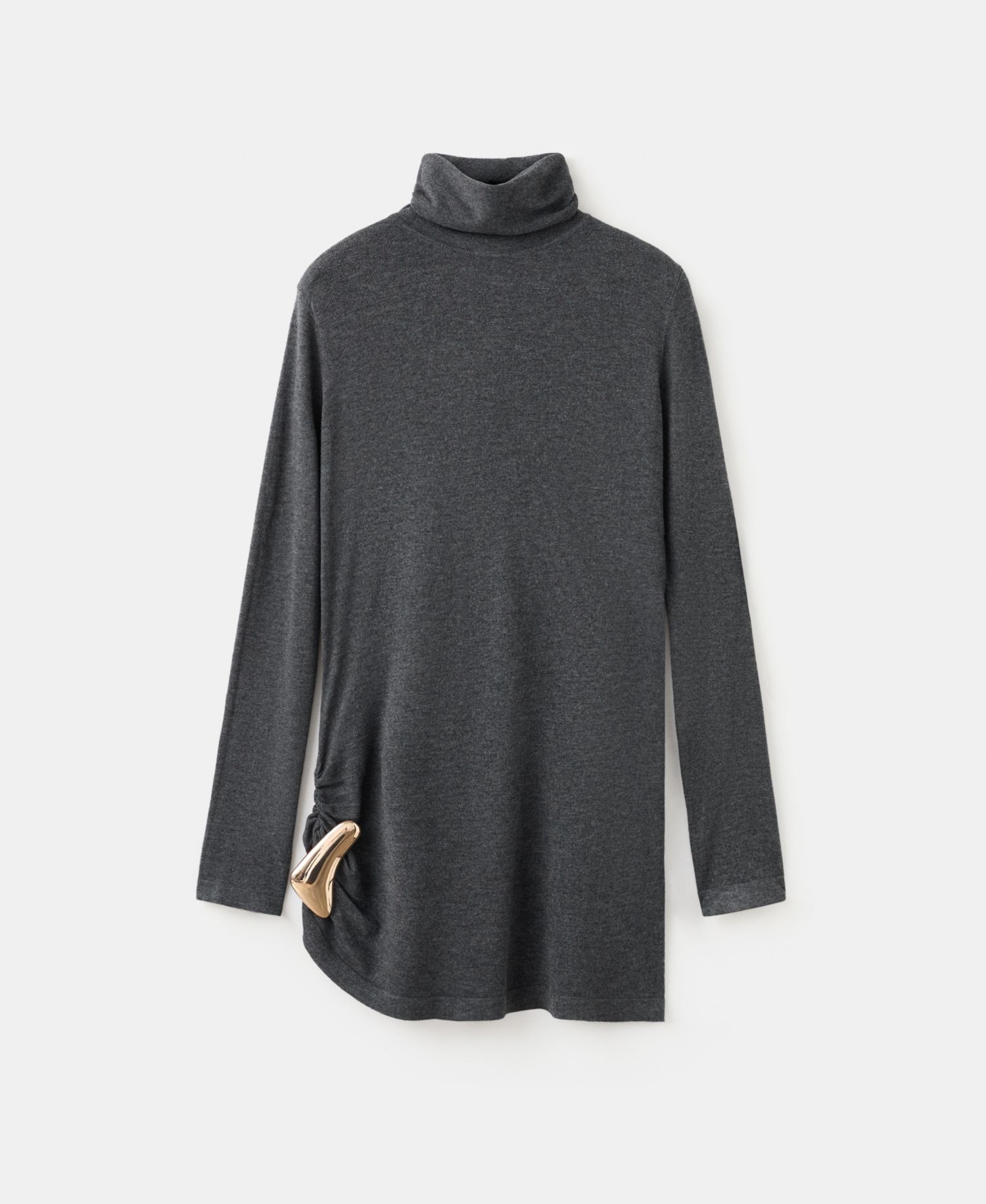 Women's Brooch Turtleneck Sweater