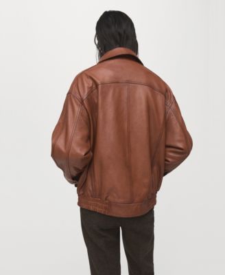 Women's Oversized Leather Jacket