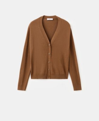 Women's V-Neck Knitted Cardigan Sweater