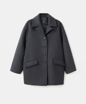 Women's Buttons Wool-Blend Coat