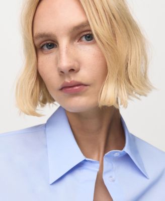 Women's Slim-Fit Poplin Shirt