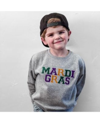 Big Boys Mardi Gras Patch Sweatshirt