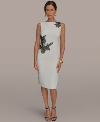 Petite Applique Detail Sheath Dress
