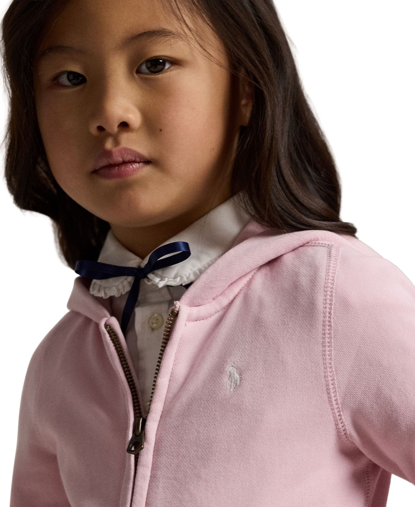 Худи Polo Ralph Lauren French Terry Full-Zip для девочек, цвет: Розовый — фото 6