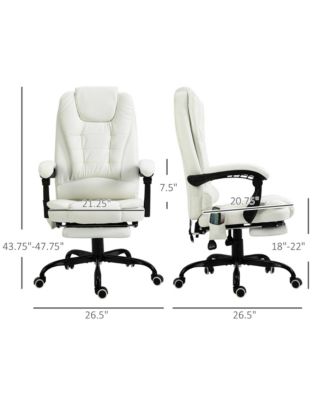 7-Point Vibrating Massage Office Chair High Back Adjustable Recliner
