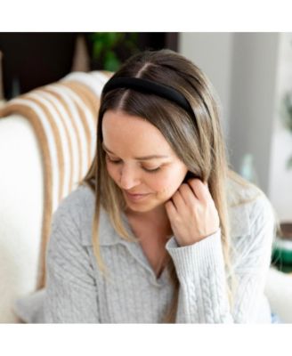 Women's Classic Padded Thin Headband  - Black